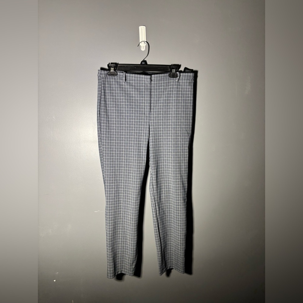 Theory Classic Slim Cropped Pants in Precision Grid Size 8 - Picture 2 of 5
